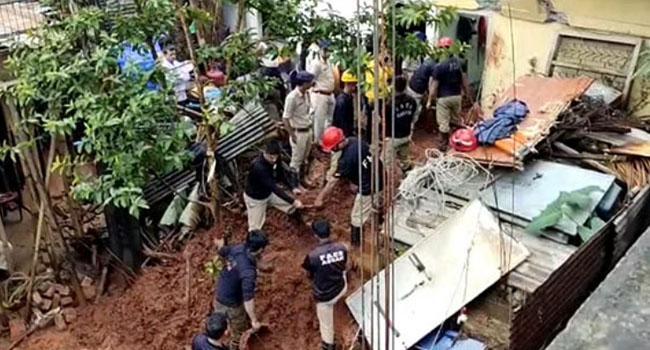 Four persons killed in massive landslide in Guwahati !!