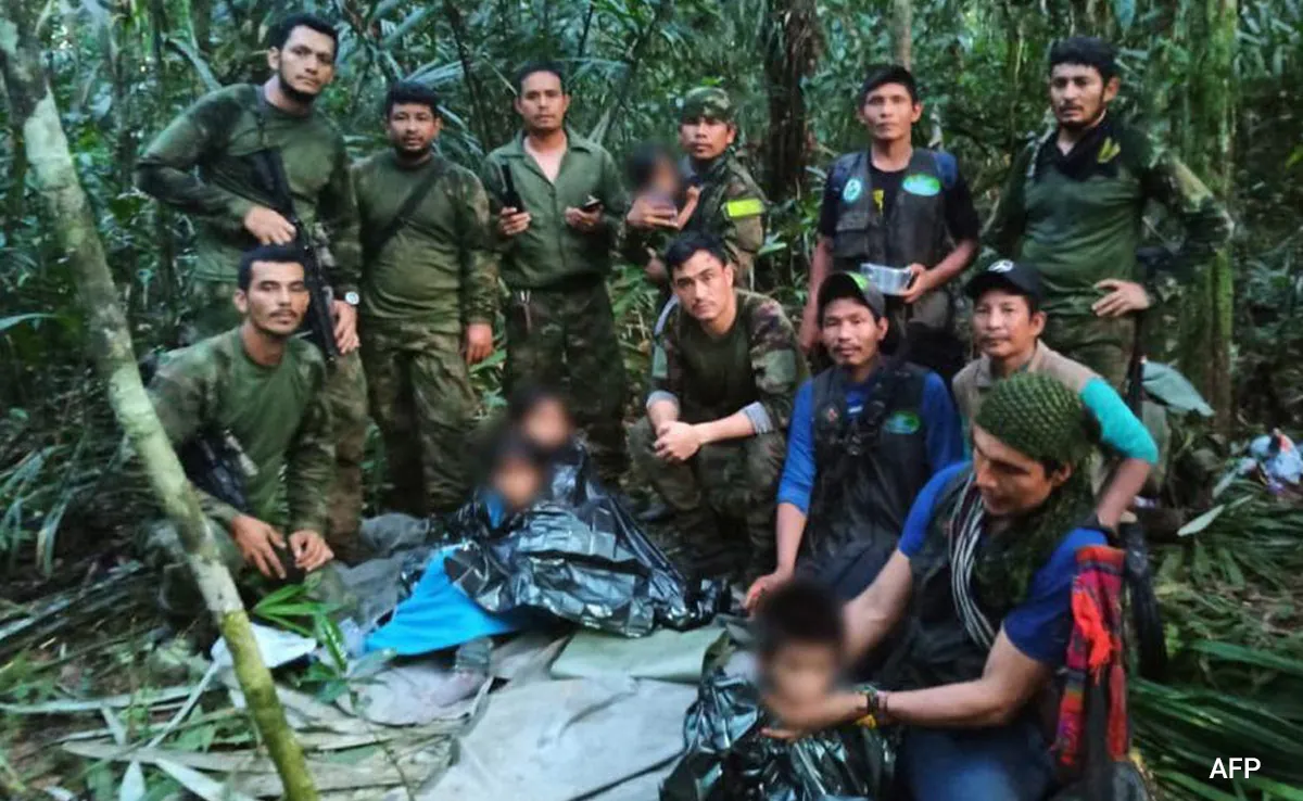 4 children survived plane crash, found alive in Colombian Amazon after 40 days